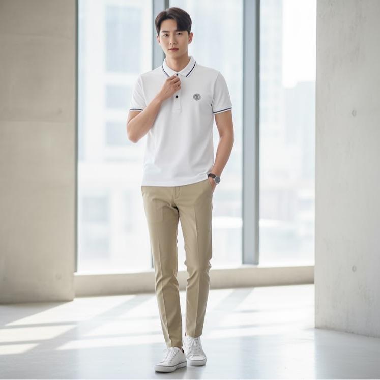 COLLECT- Men's Wear High Fashion Dry-fit Polo Shirt Korean Style with Different Logo
