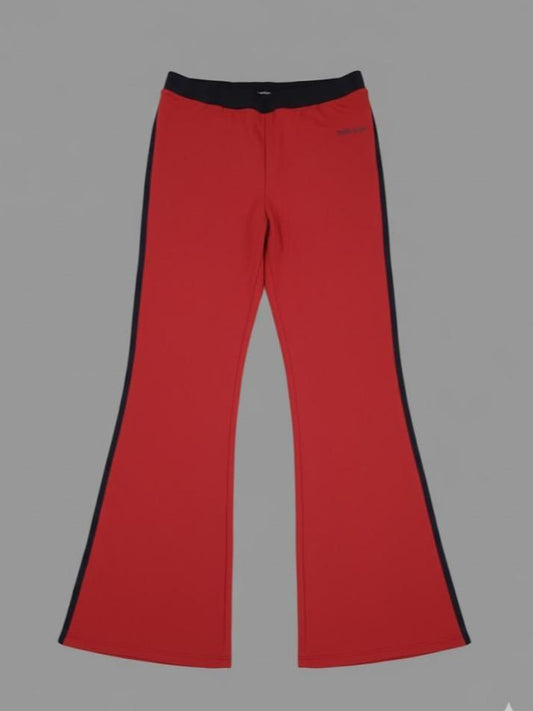 Women's STAIRGHT CUT Pants FERRY PURE COLLECTIONS Women's Top Apparel (MAROON/RED)