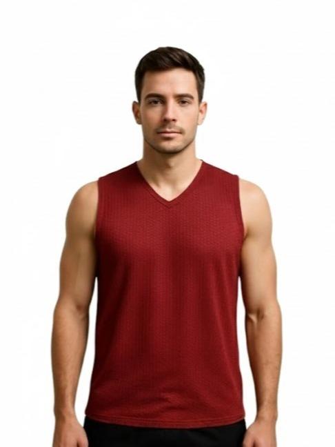 Men's/Women's Sports Wear Compression Tee Shirt & Sando in Maroon COlor