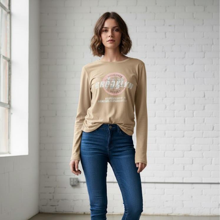 BROOKLYN Women's Printed Design Long sleeves for High Fashion Wear