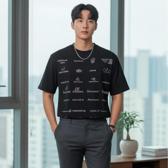 Men's High Fashion T-shirt in Black Color for Stylish Outfits