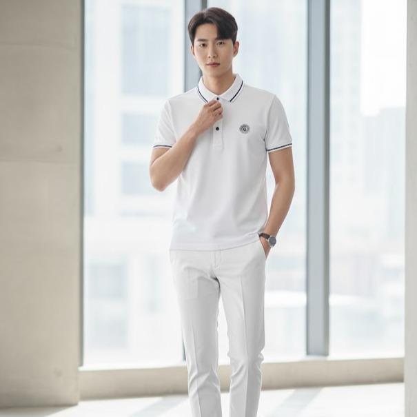 DOTTED- Men's Wear High Fashion Dry-fit Polo Shirt Korean Style with Different Logo