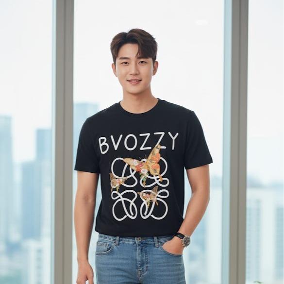 Men's High Fashion T-shirt in Black Color for Stylish Outfits Summer Wear