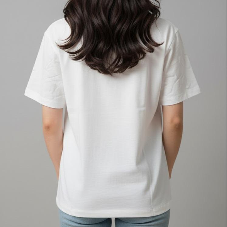 W24-20022 Women's Cotton Top in Crew Neck Fashionable Tee Shirt