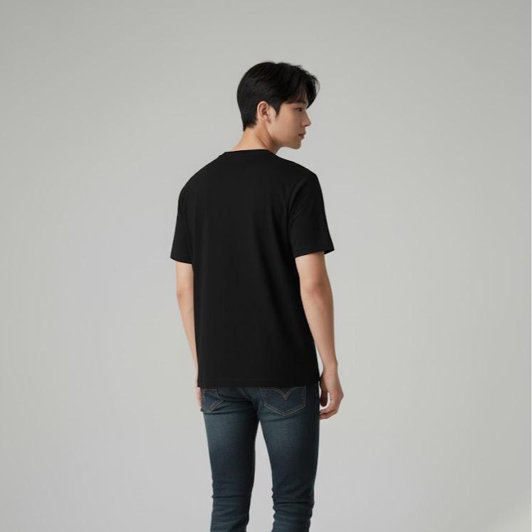 Men's High Fashion T-shirt in White & Black Color for Stylish Outfits with Beads & Bling