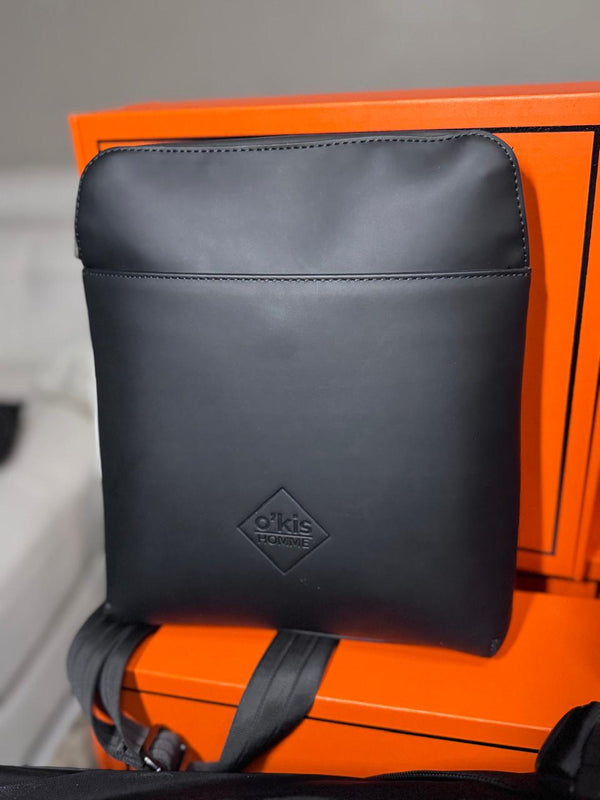 HESHE Okis Bags Collection 240*60*275 Leather Cross Body Bag Black (OK30250509)