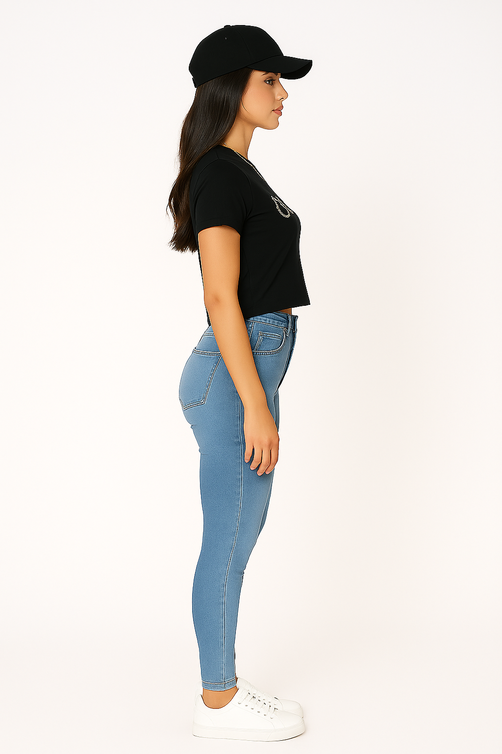 OKIS Black Tee Tops for Female (Kingdom Life)