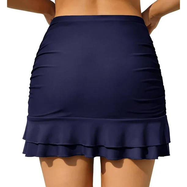 Skirt Panty Swim Wear with Double Shuffle for Summer Comfortable Fit Trendy Design