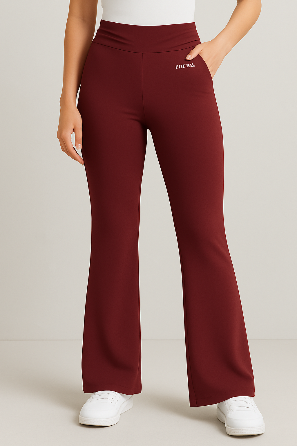 Maroon Flared Pants