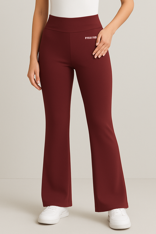 Maroon Flared Pants