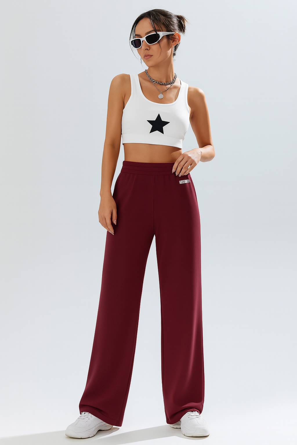 Maroon Flared Pants