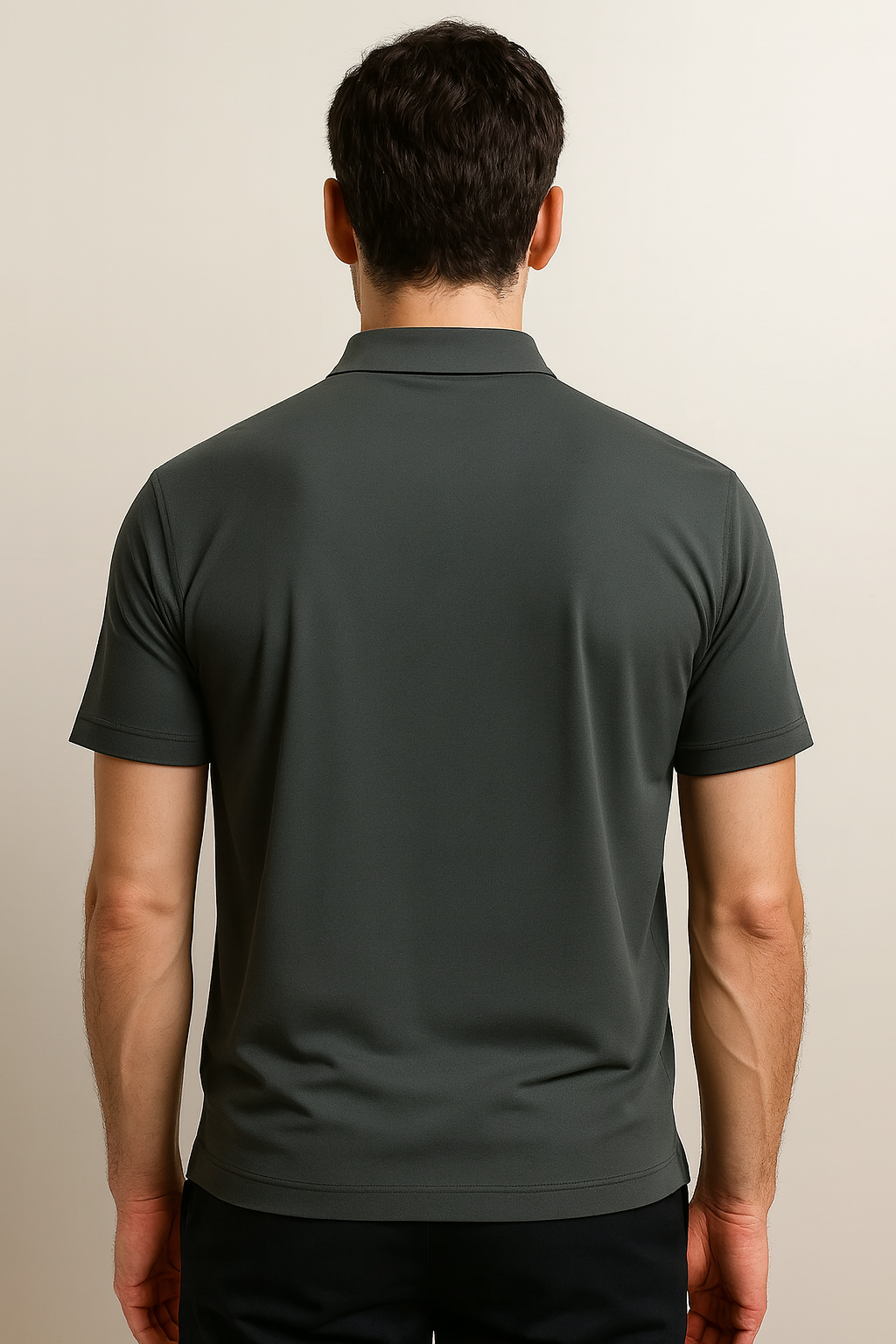 Dark Olive Short-Sleeve Polo Shirt