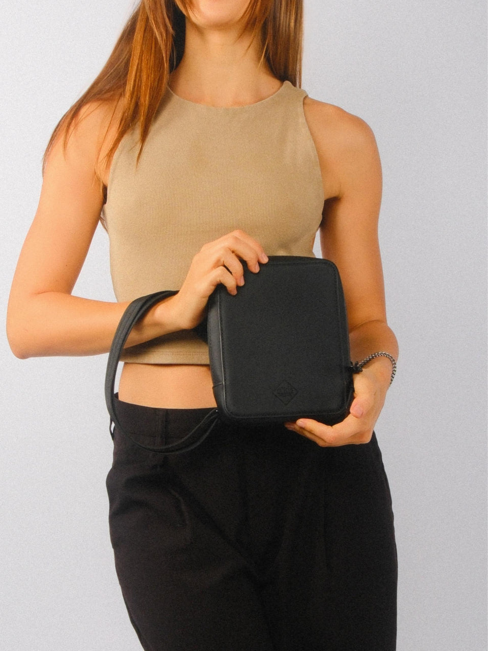 HESHE Okis Bags Collection Mini Locò Leather Crossbody Bag Black (OK30250508)