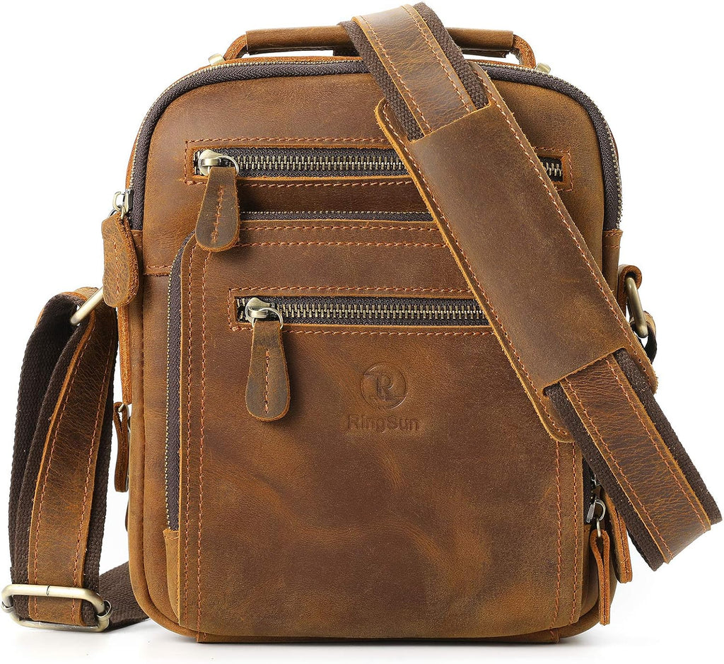Ringsun Small Leather Mens Purse Bag