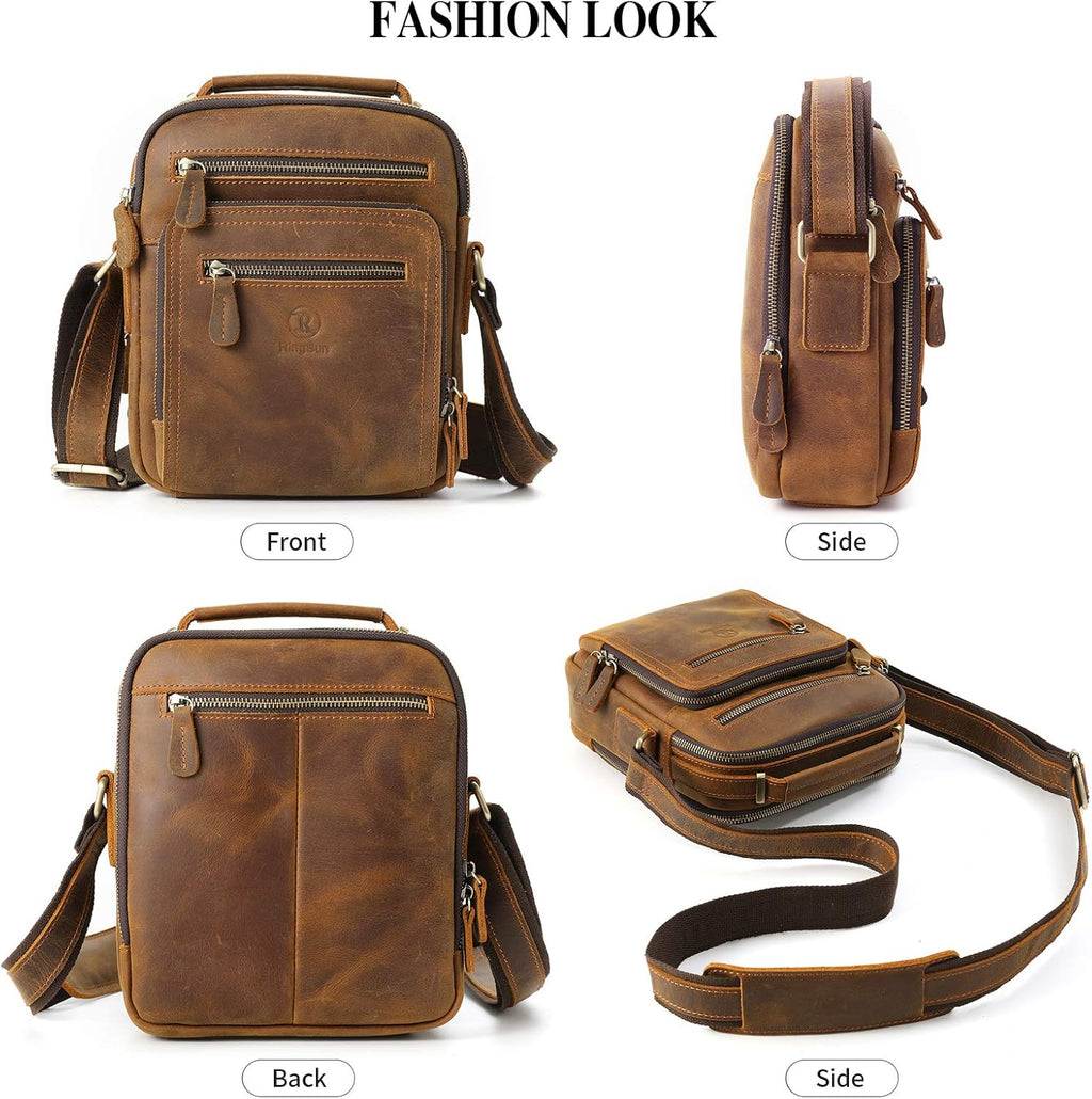 Ringsun Small Leather Mens Purse Bag