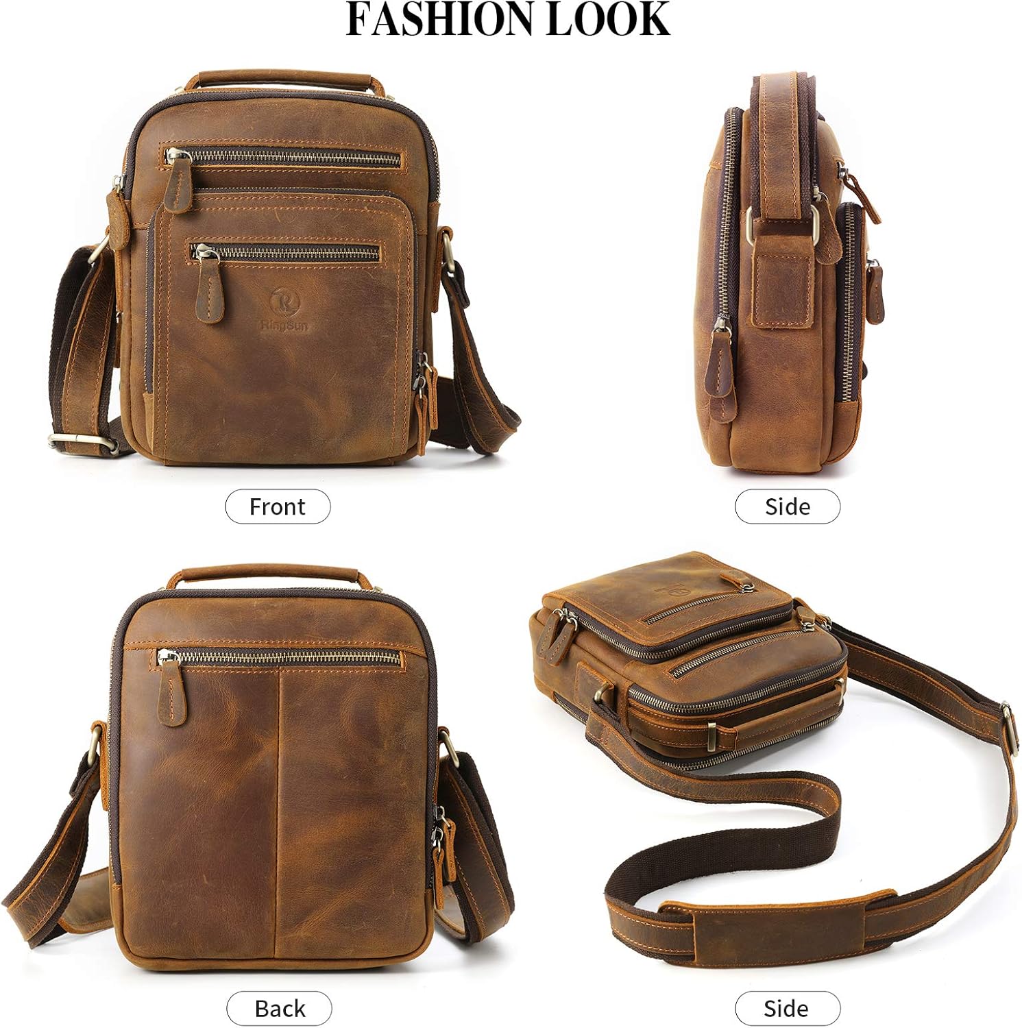 Ringsun Small Leather Mens Purse Bag