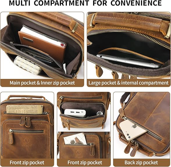 Ringsun Small Leather Mens Purse Bag